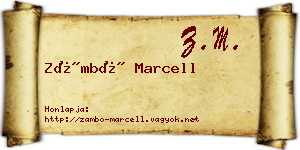Zámbó Marcell névjegykártya