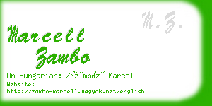 marcell zambo business card